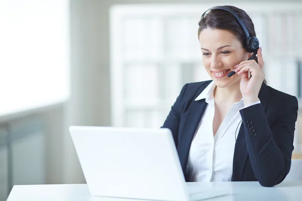 Representante de suporte ao cliente — Fotografia de Stock