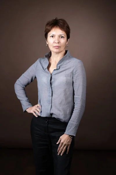 Portrait of serious mature woman — Stock Photo, Image