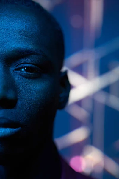 Close-up of young black man — Stock Photo, Image