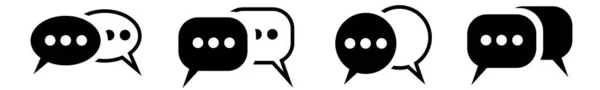 Chat Symbole Gesetzt Vektor Der Sprechblase — Stockvektor