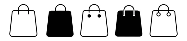 Einkaufstasche Symbole Set Vektor — Stockvektor