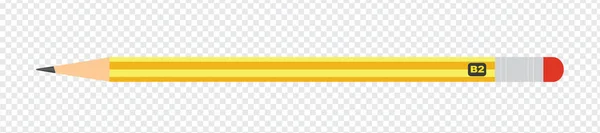 Gelber Bleistift Realistischen Stil Für Verschiedene Webseiten — Stockvektor