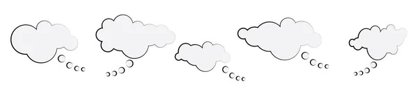 Cloud Speech Bubbles Collection Vector — Stock Vector