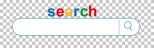 Поисковая Строка Поисковые Окна Панель Поиска Google Тенью Прозрачном Фоне — стоковый вектор