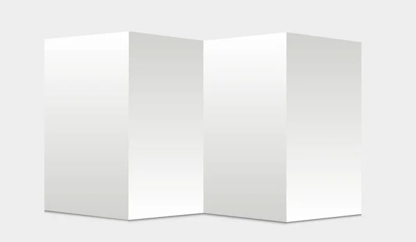 Blank Plié Dans Quart Papier Papier Réaliste Avec Ombre — Image vectorielle