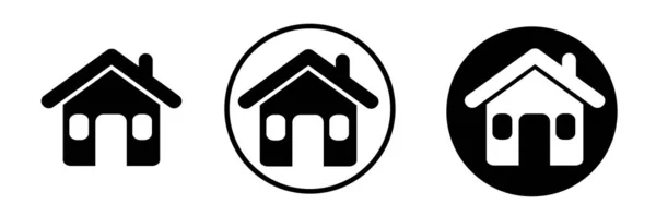 Detached House Icon Web Icon Set Vector Illustration — Image vectorielle