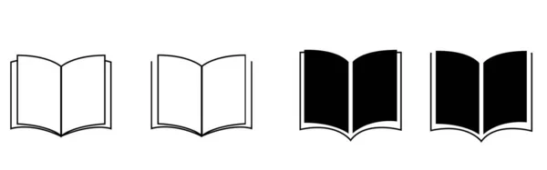 Book Icon Set Simple Book Symbol — Stockvektor