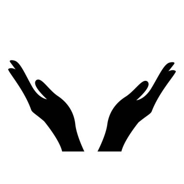 Hands icon. Cupped hands vector