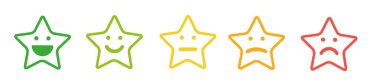 Happy and Sad Star Smileys