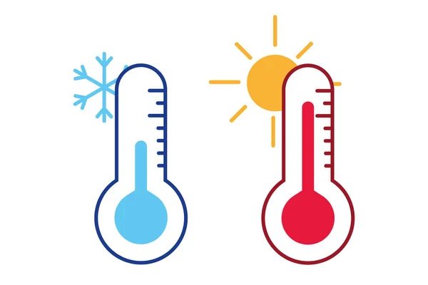 Σύμβολο Εικονίδιο Θερμοκρασίας Θερμόμετρο Διανυσματικά Και Εικονογράφηση — Διανυσματικό Αρχείο
