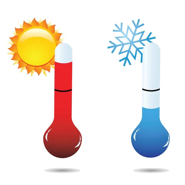 Thermomètres Sur Fond Blanc Illustration Vectorielle Eps10 — Image vectorielle