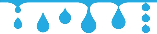 Vattendroppar Tecknad Tårar Natur Stänk Element Enstaka Regndroppar Eller Svett — Stock vektor