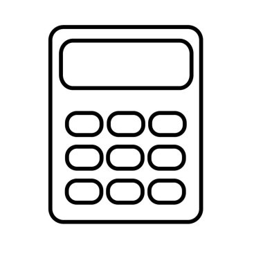 Basit hesap makinesi simgesi çizimi. Vektör