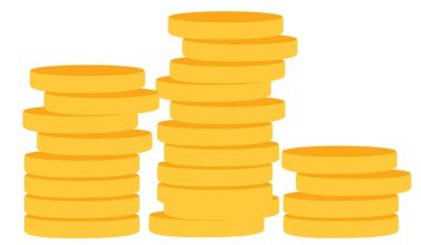 Beyaz arkaplanda paraların perakende tarzında resmedilmesi