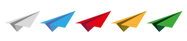 Paper airplane icon. colorful paper plane, Message sending concept for website chatting, mobile app, ui. Vector illustration.