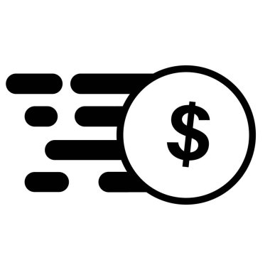 hızlı sikke logo vektör tasarım şablonu