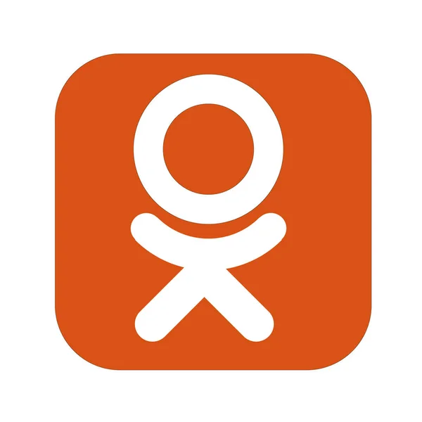 Odnoklassniki sosyal logosu. Vektör illüstrasyonu