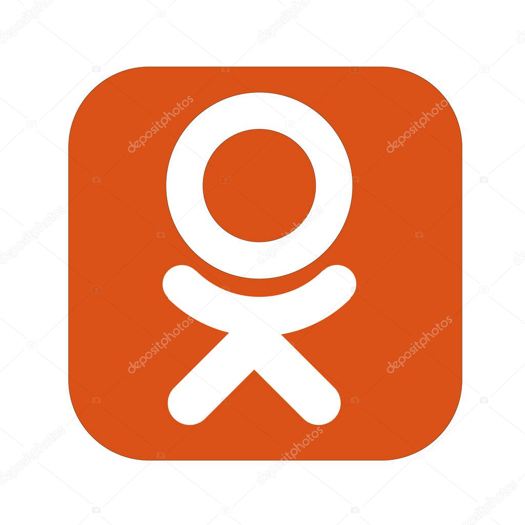 Odnoklassniki social logo. Vector illustration