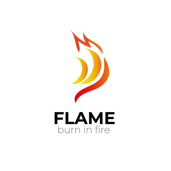 Ateş Alevi Logosu Tasarımı Lüks Vektör Şablonu — Stok Vektör