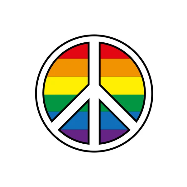 Friedenssymbol Zeichen Vektorillustration — Stockvektor