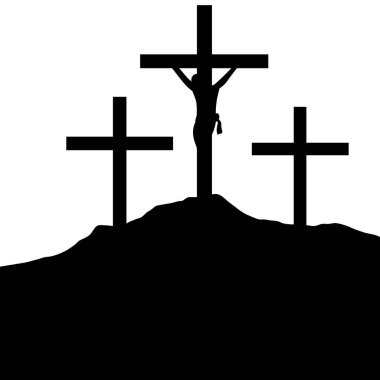 isa mesih çarmıha germe siluet