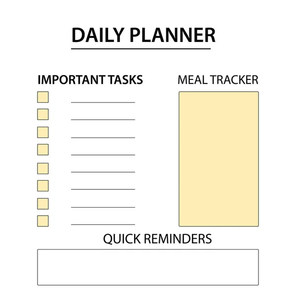 Moderne Dagelijkse Planner Met Roze Ellements — Stockvector