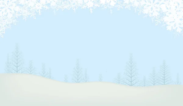 Neige Tranquille Scène Noël Avec Espace Vide Pour Votre Message — Image vectorielle