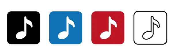 Música Notas Musicais Música Melodia Som App Ícone Vetor Design — Vetor de Stock