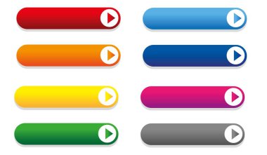 Web düğmesi, dönüştürme düğmesi için renkli vektör simgesi çizim malzemesi