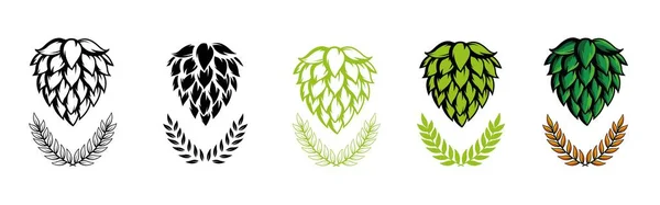 Ícones Gráficos Visuais Vetoriais Logotipos Ideais Para Cerveja Cerveja Cerveja — Vetor de Stock