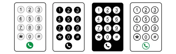 Design Der Smartphone Tastatur Tastaturvorlage Touchscreen Gerät Benutzertastatur Mit Zahlen — Stockvektor