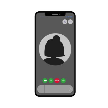 Video sohbet arayüzü, kullanıcı web görüntüsü arama penceresi. Sosyal medya kavramı, uzaktan iletişim. Ekran şablonunu ara. Model arayüzü. Video sohbet kullanıcı arayüzü, video aramaları penceresi.
