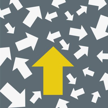 Tüm yönlerdeki oklar, vektör