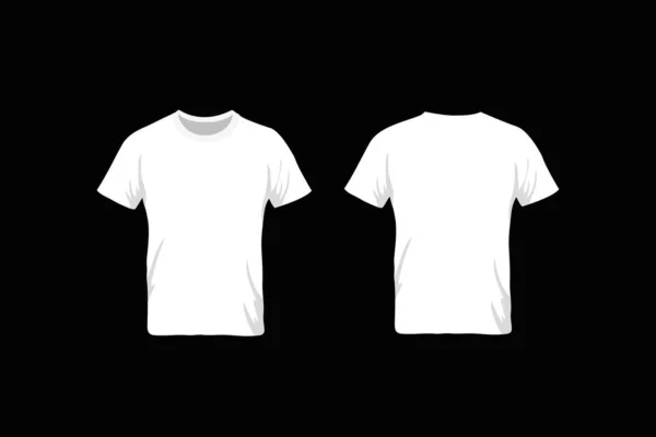 Blank White Shirt Template Front Back View — Archivo Imágenes Vectoriales