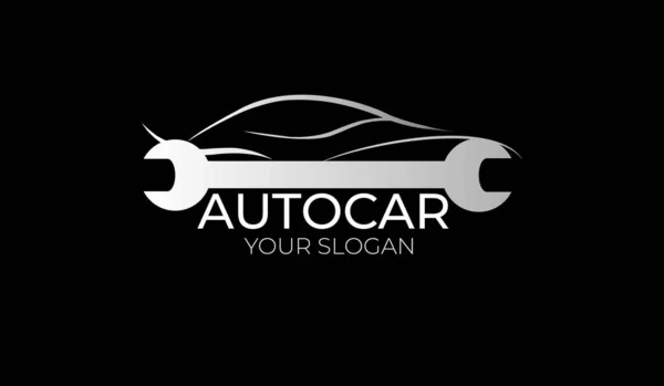 Car Logo Vector Illustration Black Background — Stockový vektor