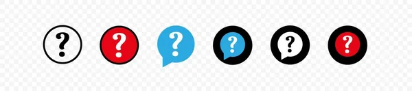 Question Mark Icon Set Message Box Question Mark Icon Button —  Vetores de Stock