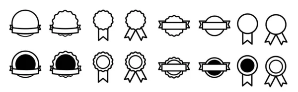 Labels Icons Winner Medal Awards — Vetor de Stock