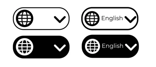 Translate Vector Icon Change Language Button Isolated White Background Vector — Stockvektor
