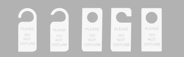 Disturb Door Sign Door Hanger Tag Entrance Cardboard Signs Isolated — Vector de stock