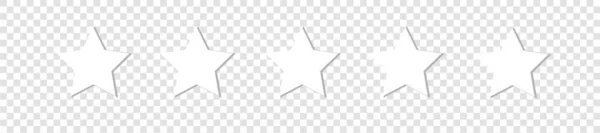 Star Icon Collection Star Vector Icons Set Shadow White Stars — Stock Vector