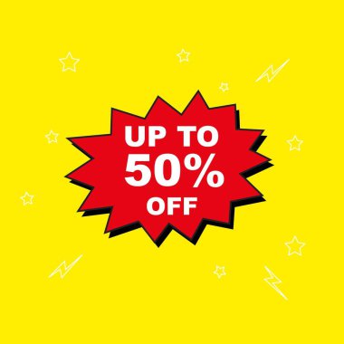 Sale Offer banner for shop and business discount promotional tag