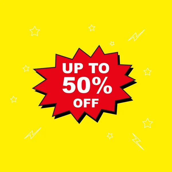 Sale Offer Banner Shop Business Discount Promotional Tag — Stok Vektör