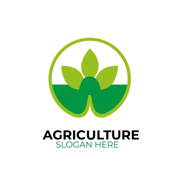 Vector Logo Design Illustration Agriculture Business Tractor Farm Soil Farm — Vector de stock