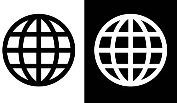 Definir Ícone Mundo Modelo Logotipo Globo — Vetor de Stock