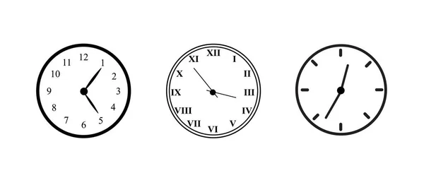 Beyaz Bir Arkaplanda Saat Şablonu Vektör — Stok Vektör
