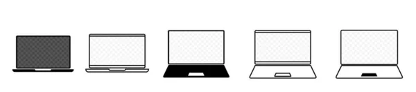 Laptops Com Espaço Branco Vetor —  Vetores de Stock