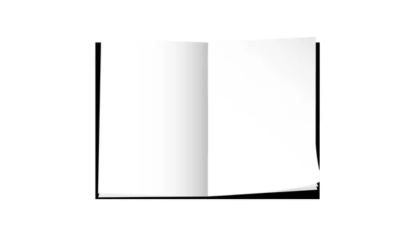 Vector Wit Boek Omslag Ruggengraat Realistisch Blanco Boek Hardcover Toepasbaar — Stockvector