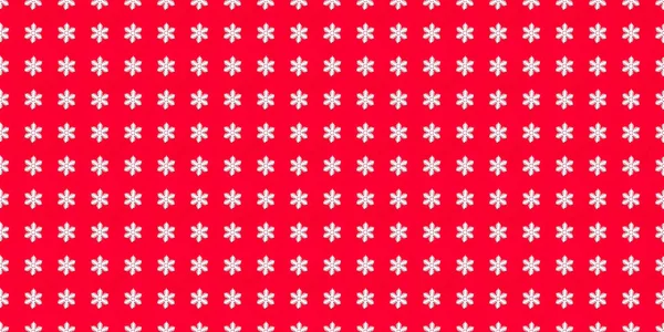 Nahtloses Muster Mit Weißen Schneeflocken Auf Rotem Hintergrund Weihnachten Design — Stockfoto