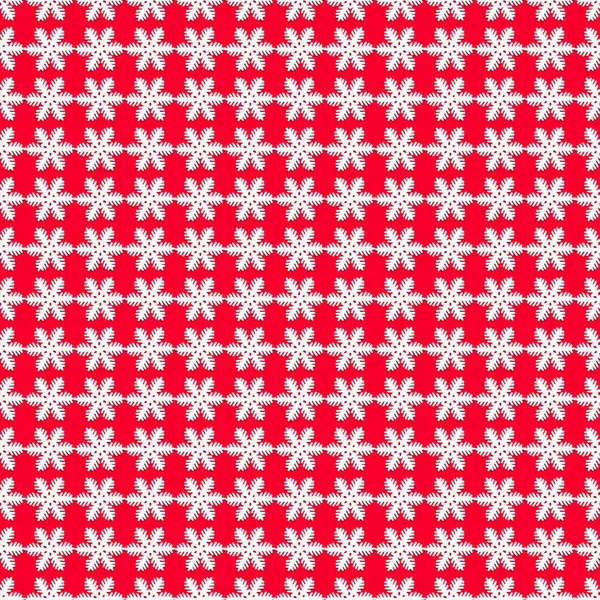 Nahtloses Muster Mit Weißen Schneeflocken Auf Rotem Hintergrund Weihnachten Design — Stockfoto