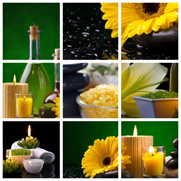 Wellness-Collage — Stockfoto